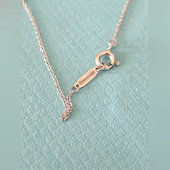 Tiffany & Co. Return to Tiffany Blue Splash Heart Tag Charm Necklace Authentic! - Picture 8 of 11